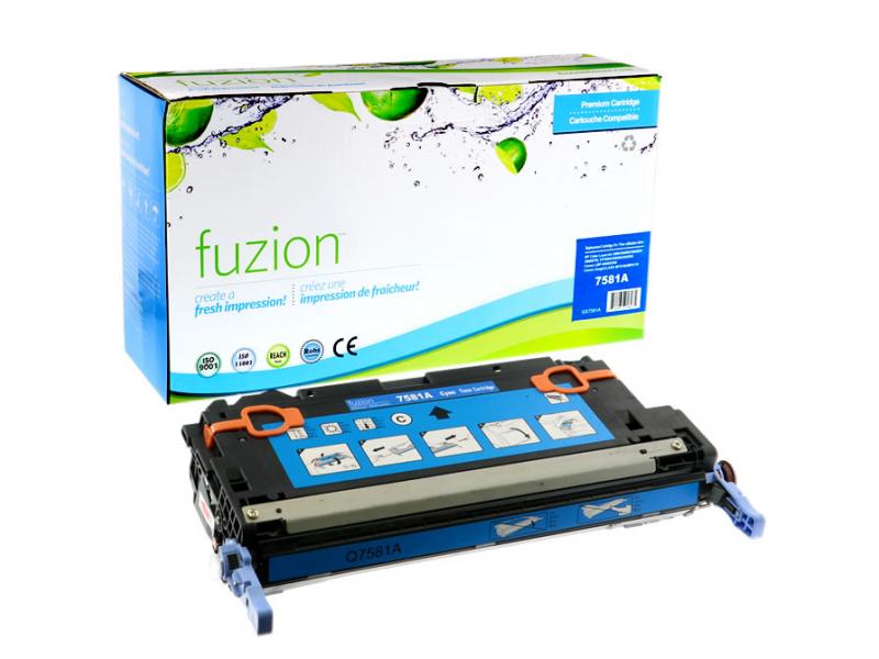Recyclée HP Q7581A (503A) Toner Cyan Fuzion (HD)