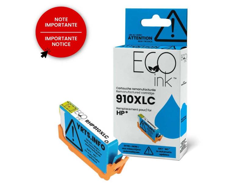 Reman HP 910 XL Cyan / 825 Pages