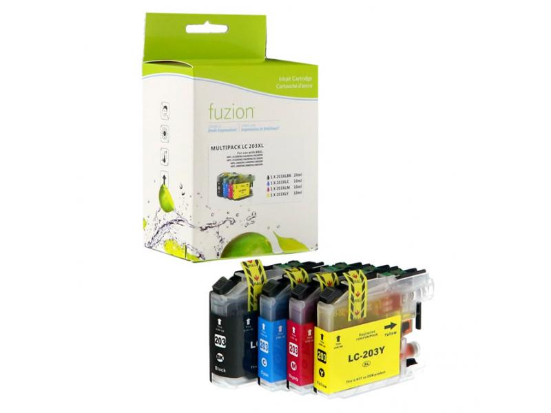 Compatible Brother LC61 Ensemble de 4 couleurs Fuzion (HD)