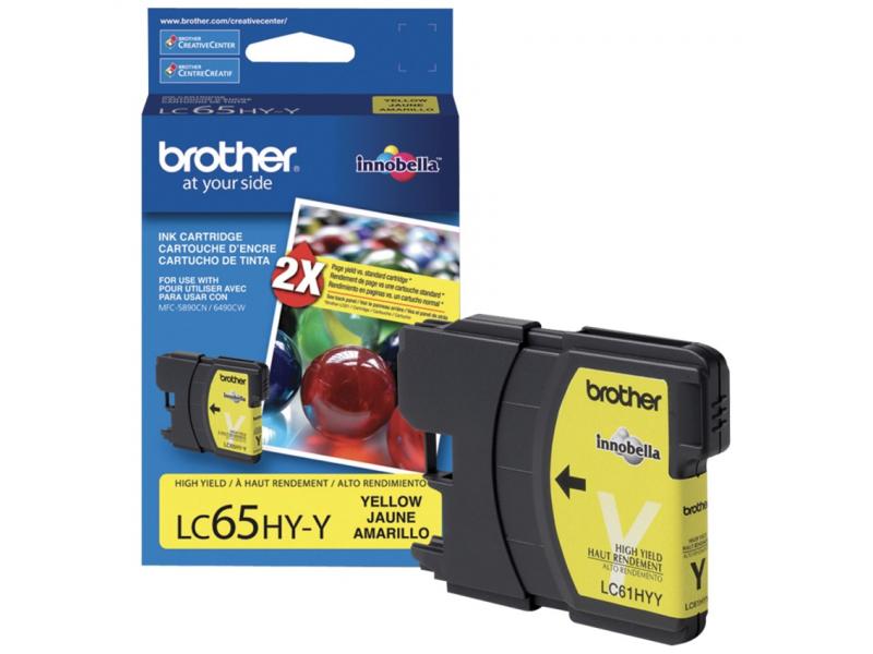Original Brother LC65 XXL Jaune