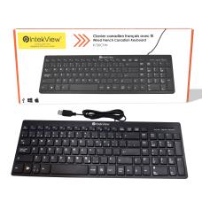 Clavier Ultra Mince IntekView V.2 Canadien Français Avec fil