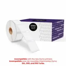 Dymo 30332 Étiquettes carrées blanches 1'' x 1'' (1 x 750) |  Premium Tape